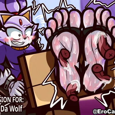 blaze the cat (sega, sonic the hedgehog (series)) created by cabimangaka, erocanvasart