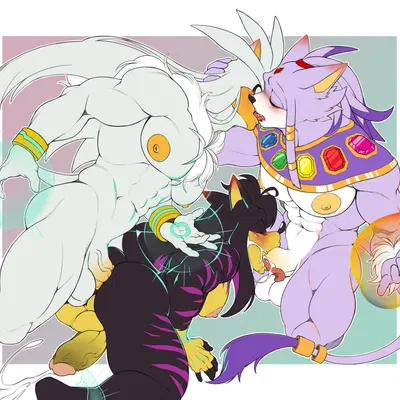 blaze the cat, silver the hedgehog, thomas wolfon (archie comics, idw publishing) created by tailverknk