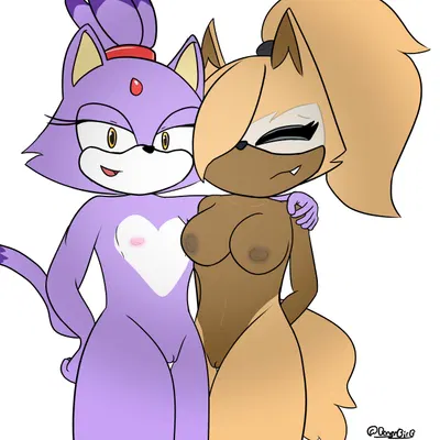 blaze the cat, whisper the wolf (idw publishing, sega) created by famousfen