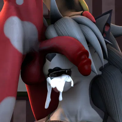 blitzo (helluva boss), loona (helluva boss) (hellaverse, helluva boss) created by gearsassassins