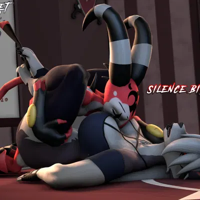 blitzo (helluva boss), loona (helluva boss) (hellaverse, helluva boss) created by gearsassassins