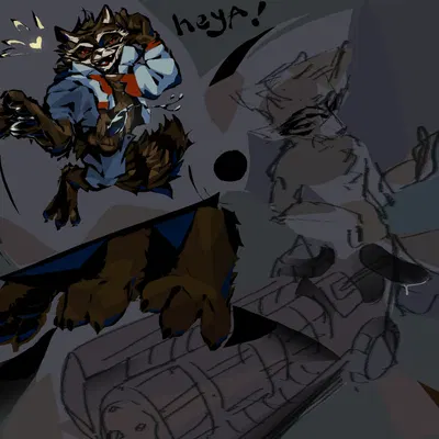 bloopy, rocket raccoon (guardians of the galaxy, marvel) created by bloopbeepfook