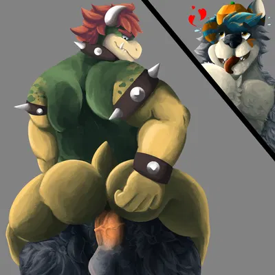 bowser (mario bros, nintendo) created by fluffywuffy