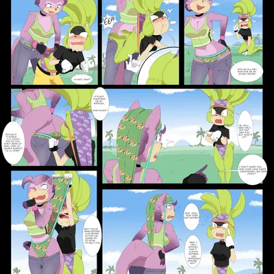 bre the kangaroo (sonic oc), surge the tenrec (idw publishing, sega) created by freidesuu