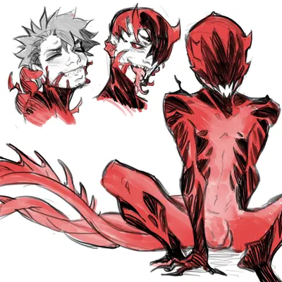 carnage (marvel), max (maxspite) (marvel) created by maxspite