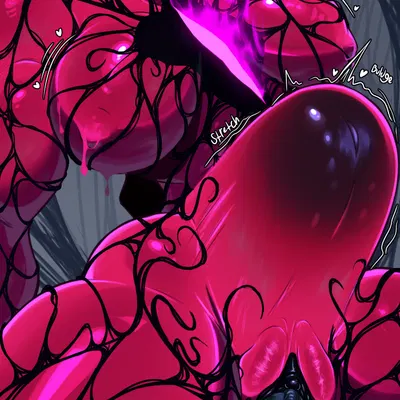 carnage (marvel), she-carnage (marvel), venom (marvel) (marvel) created by dustyjcircus