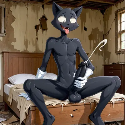 cartoon cat (trevor henderson) created by murasaki the fox