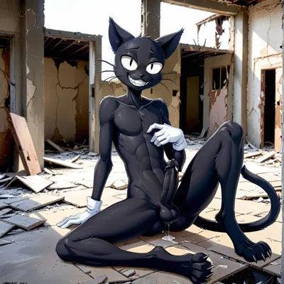 cartoon cat (trevor henderson) created by murasaki the fox