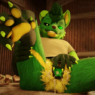 chaos canine (nimbkoll), lance barrowpaw (fallout, microsoft) created by lance the lich