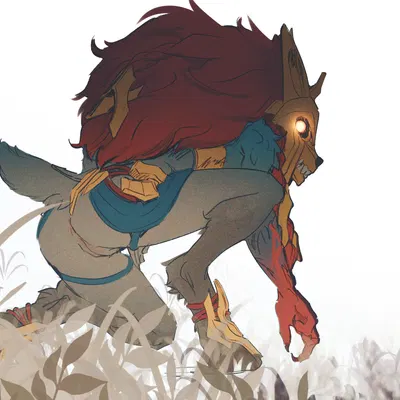 chosen of the wolf kindred, kindred (lol), lamb (lol) (league of legends, riot games) created by butterchalk