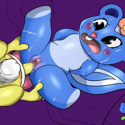 cuddles (htf), petunia (htf) (happy tree friends) created by xneavadash