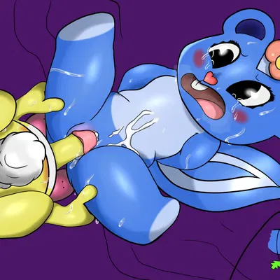 cuddles (htf), petunia (htf) (happy tree friends) created by xneavadash