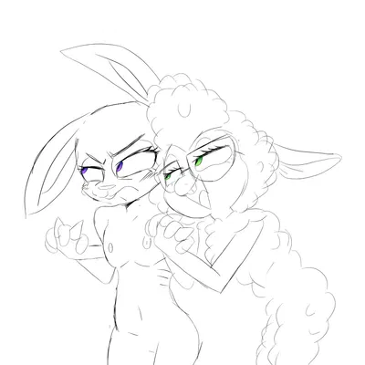 dawn bellwether, judy hopps (disney, zootopia) created by foontanu