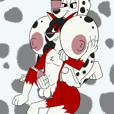 delilah (101 dalmatians), fan character, sam the angel fox (101 dalmatian street, 101 dalmatians) created by slightlyarousedguy