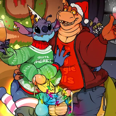 dingodile, stitch (lilo and stitch) (activision, christmas) created by arty the frog