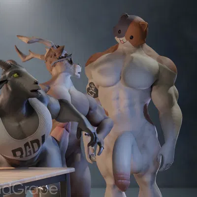 dolph (fortnite), meowscles, pilgor (goat simulator) (coffee stain studios, epic games) created by vapormakes