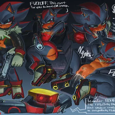 e-123 omega, shadow the hedgehog (sega, sonic the hedgehog (series)) created by cjfurs