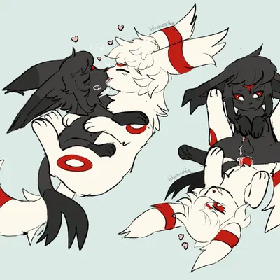 eclipse (ayceedee), fan character, hope (bloowolfy) (nintendo, pokemon) created by bloowolfy