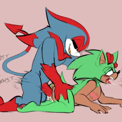 eclipse the darkling, scourge the hedgehog (archie comics, sega) created by chipst3r