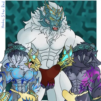 eclipse wolftrooper (honkai: star rail), hoolay (honkai: star rail), sableclaw wolftrooper (honkai: star rail) (honkai: star rail, mihoyo) created by some shiba