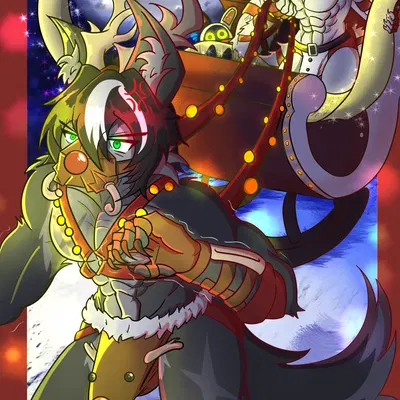 eous (zenless zone zero), mors (zenless zone zero), von lycaon (christmas, mihoyo) created by some shiba