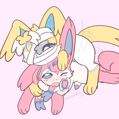 fan character, icarus (bloowolfy), sly (allault alter) (nintendo, pokemon) created by bloowolfy