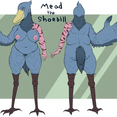 fan character, mead the shoebill (blu waifu) (blu waifu, blue sky studios) created by exelzior