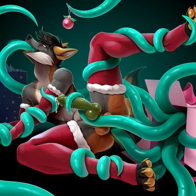 fin the fox (christmas) created by meowcephei