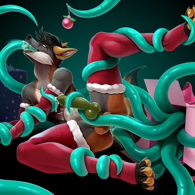 fin the fox (christmas) created by meowcephei