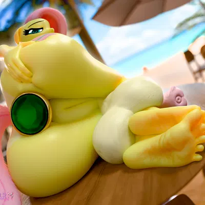 fluttershy (mlp) (friendship is magic, hasbro) created by velvet charm