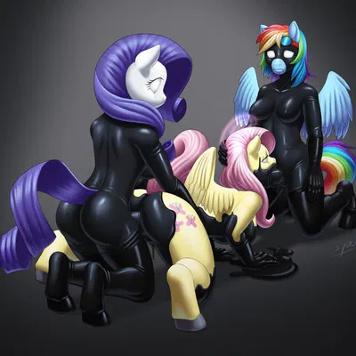 fluttershy (mlp), rainbow dash (mlp), rarity (mlp) (friendship is magic, hasbro) created by syberfab