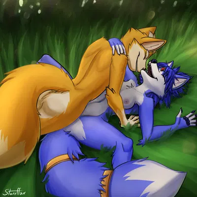 fox mccloud, krystal (star fox) (nintendo, star fox) created by starrffax