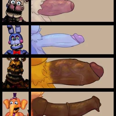 foxy (fnaf), freddy (fnaf), funtime freddy (fnafsl) (five nights at freddy's, five nights at freddy's 4) created by pinnati