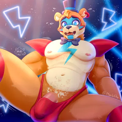 glamrock freddy (five nights at freddy's, five nights at freddy's: security breach) created by mailoshy