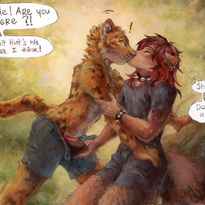 goth dog (akatan), shy leopard (akatan) created by akatan art