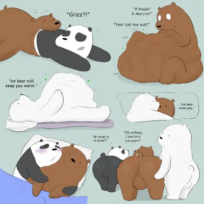 grizzly (we bare bears), ice bear (we bare bears), panda (we bare bears) (cartoon network, we bare bears) created by da~blueguy