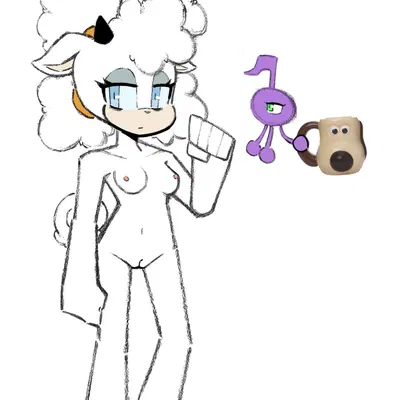 gromit (wallace and gromit), lanolin the sheep (sonic), maggie (sonic) (aardman animations, gromit mug) created by bigrobbie