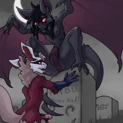 habu (duskguard), sparky vixult (annie and the mirror goat) created by duskguard