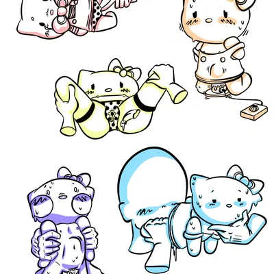 hello kitty (character) (hello kitty (series), sanrio) created by inkdoll