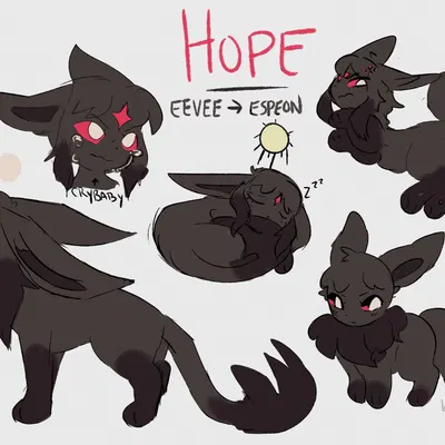 hope (bloowolfy) (nintendo, pokemon) created by bloowolfy
