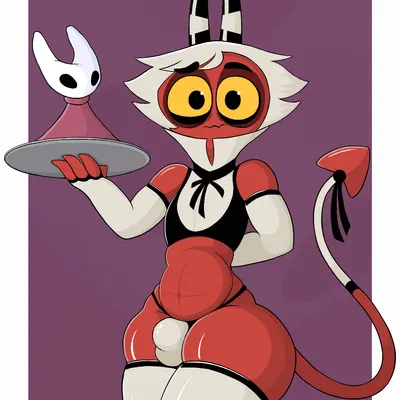 hornet (hollow knight), pringles (helluva boss) (hellaverse, helluva boss) created by poraka7