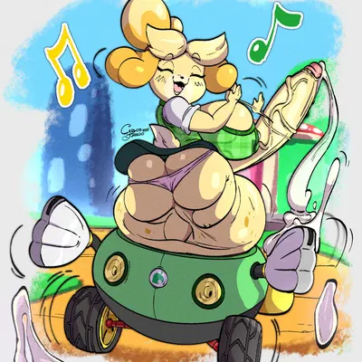 isabelle (animal crossing) (animal crossing, nintendo) created by carlos jurado cartoons