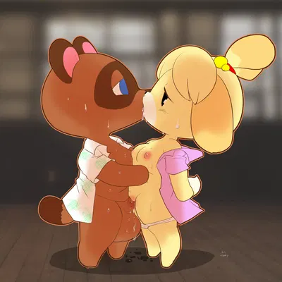 isabelle (animal crossing), tom nook (animal crossing) (animal crossing, nintendo) created by woory