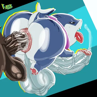 jeff the land shark, rocket raccoon (guardians of the galaxy, marvel) created by kiffy (artist)