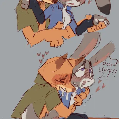 judy hopps, nick wilde (disney, zootopia) created by cornymember