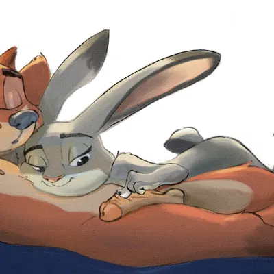 judy hopps, nick wilde (disney, zootopia) created by fufer