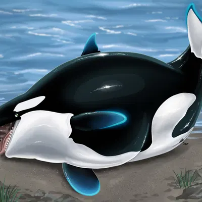 kayla the orca created by the glow whale