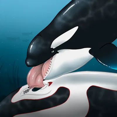 kayla the orca, lionel (saltdance) created by the glow whale