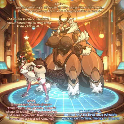 kiriko (overwatch), orisa (overwatch), reindeer orisa (overwatch) (blizzard entertainment, overwatch) created by toby art