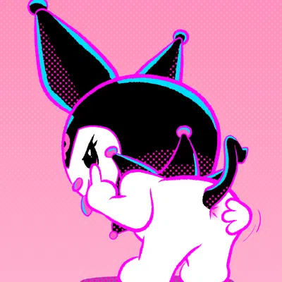 kuromi (onegai my melody, sanrio) created by half dime